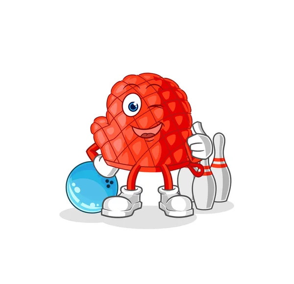 Cooking Glove Play Bowling Illustration Character Vecto — Vector de stock