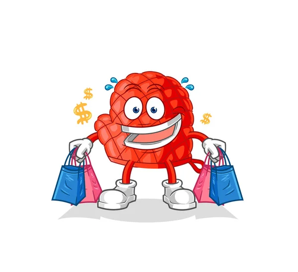 Cooking Glove Shoping Mascot Cartoon Vecto — Διανυσματικό Αρχείο