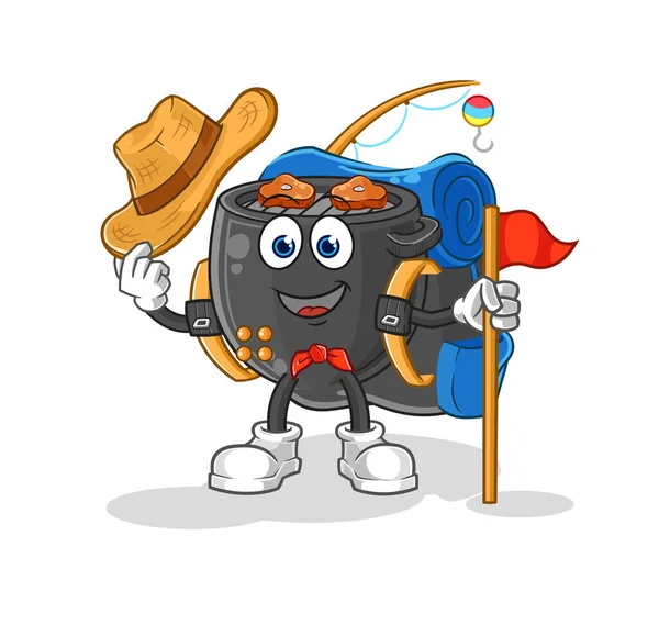 Barbecue Scout Vector Cartoon Character — Stockvektor