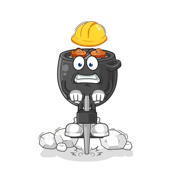 Barbecue Drill Ground Cartoon Character Vector — Image vectorielle