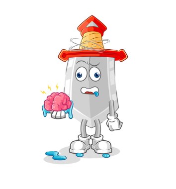 Kılıç, beyin vektörü değil. karikatür