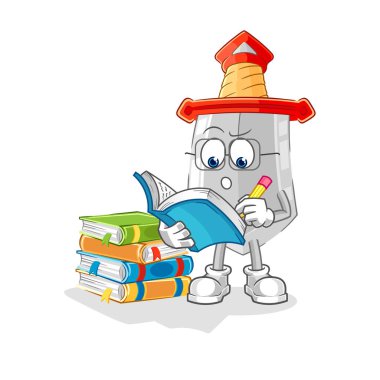 Maskotluk eğitimi alan kılıç. çizgi film vektosu