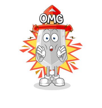 Kılıç. Aman Tanrım vektör. karikatür