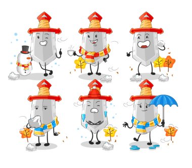 Kılıç soğuk hava karakteri maskotu Vecto