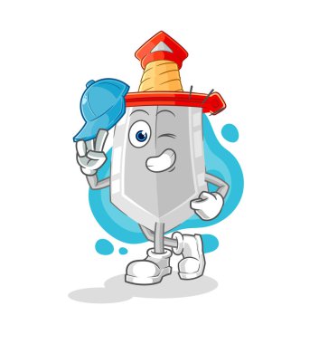 Kılıç genç çocuk karakter arabası.