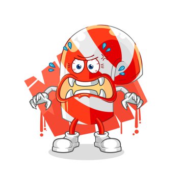 Şeker kamışı canavar vektörü. karikatür