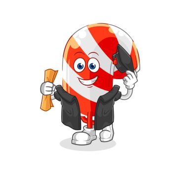 Şeker kamışı mezuniyet vektörü. karikatür