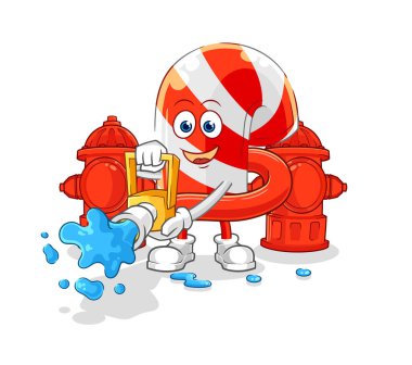 Şeker kamışı itfaiyecisi vektörü. karikatür