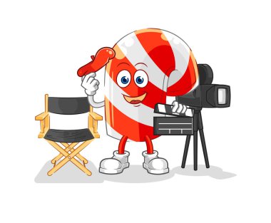 Şeker kamışı direktörü maskotu. çizgi film vektosu