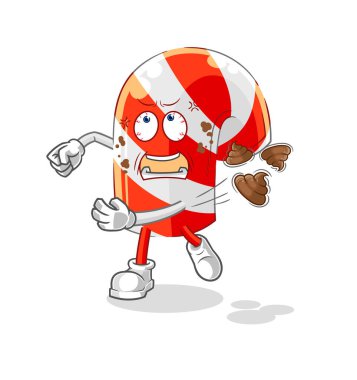 the candy cane throwing shit vecto