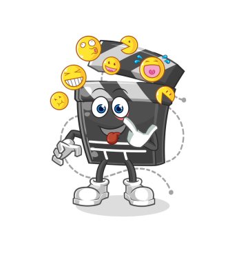 Pano gülüşü ve alaycı karakteri. karikatür maskotu vektosu