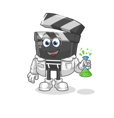 Pano bilim adamı karakteri. karikatür maskotu vektosu