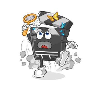 Kelebek resimlemesi. karakter vektosu