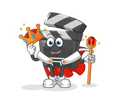 Pano kral vektörü. karikatür