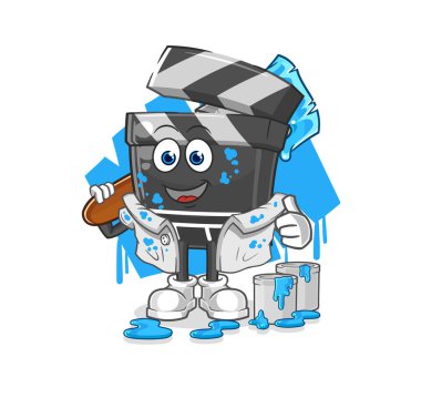 Pano ressamı illüstrasyonu. karakter vektosu