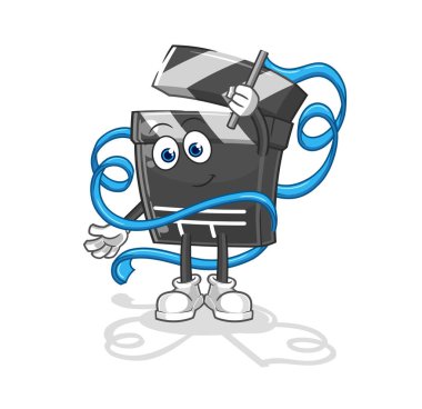 Klipboard Ritmik Jimnastik Maskotu. çizgi film vektosu