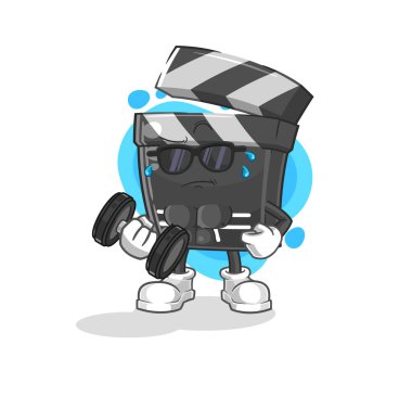 Klipboard dambıl taşıyıcısı. karikatür