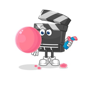 Clapboard sakız vektörü. karikatür