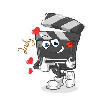 Pano flörtleşmesi illüstrasyonu. karakter vektosu