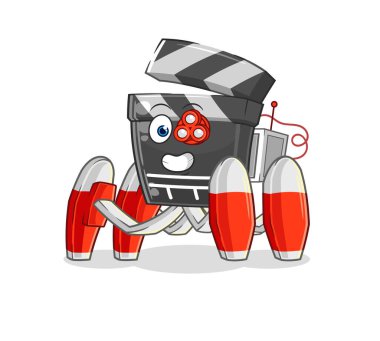 Gelecekteki robot vektörü. karikatür