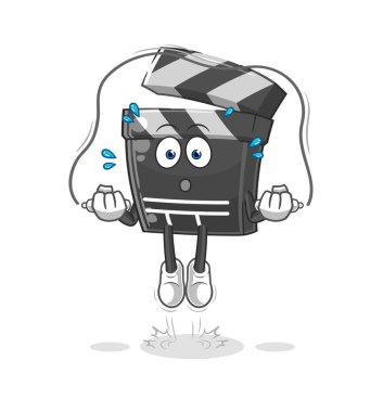 Clapboard ip atlama egzersizi. karakter vektosu