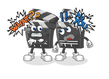 Birbirlerini karikatür vektörel olarak savunuyorlar.