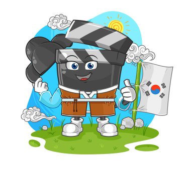 Pano Koreli kültür vektörü. karikatür