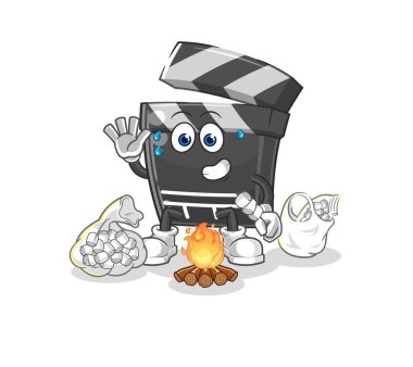 Klozet kızartma şekerlemeleri. karikatür maskotu vektosu