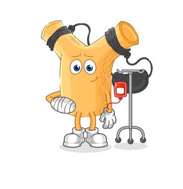 Sapan, IV Illustrasyon 'da hastaydı. karakter vektosu