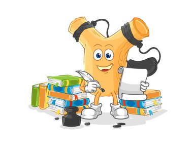 Sapan yazar vektörü. karikatür