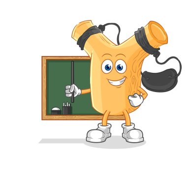 Sapan öğretmen vektörü. karikatür