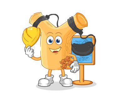 Sapan Mimarı illüstrasyonu. karakter vektosu