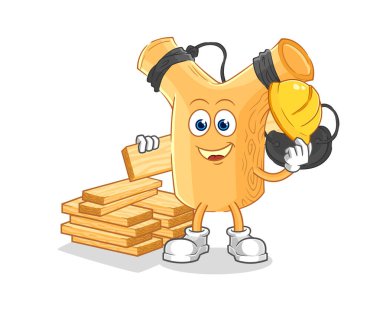 Sapan yapıcı vektörü. karikatür