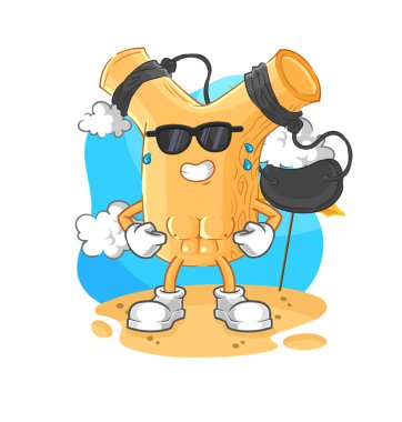 Yazın güneş banyosu. karakter vektosu