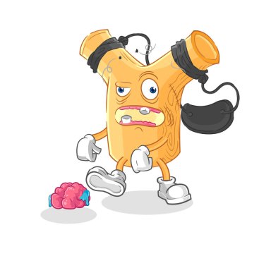 Sapan zombi özelliği. Maskot vekto.