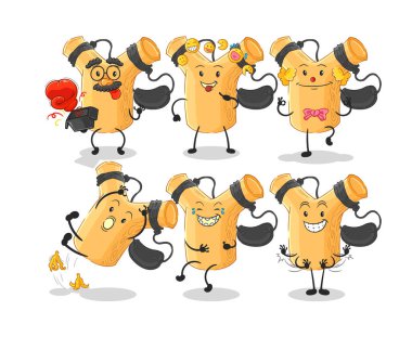 Sapan komedi dizisi karakteri. karikatür maskotu vektosu