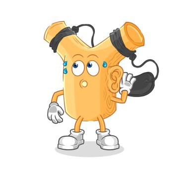 Sapan kulak kabartma vektörü. karikatür