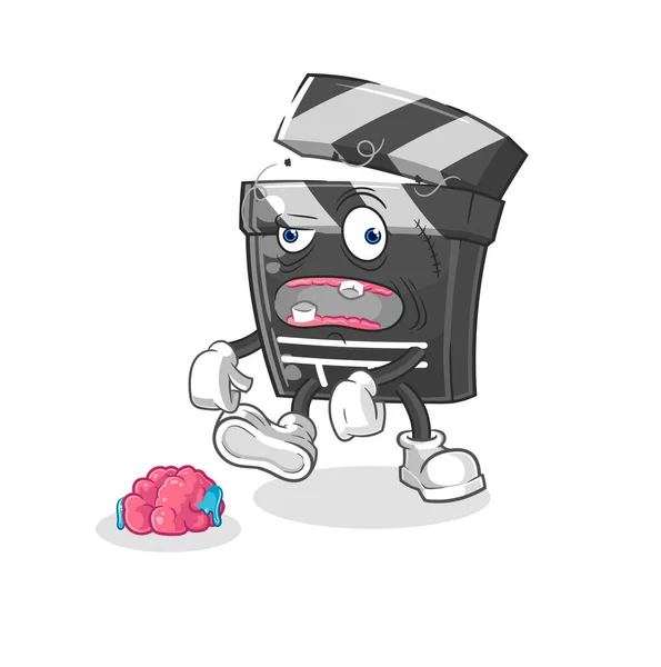 Clapboard Zombie Character Mascot Vecto — ストックベクタ