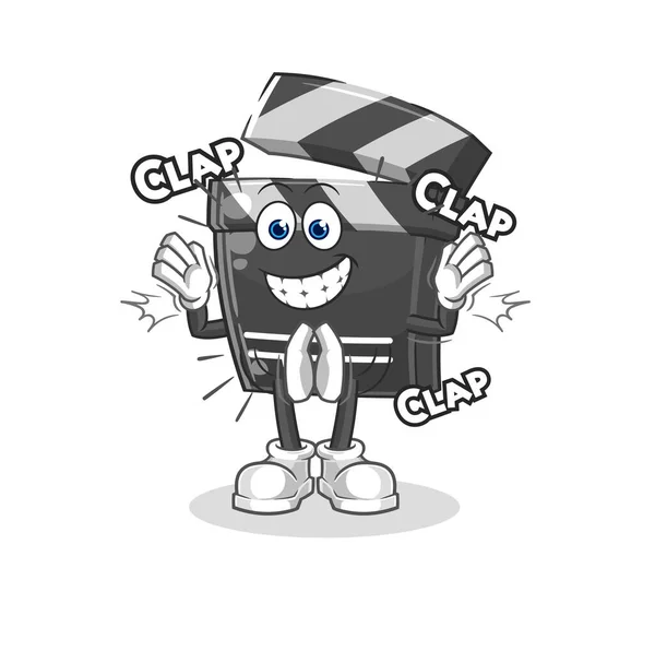 Clapboard Applause Illustration Character Vecto — Image vectorielle