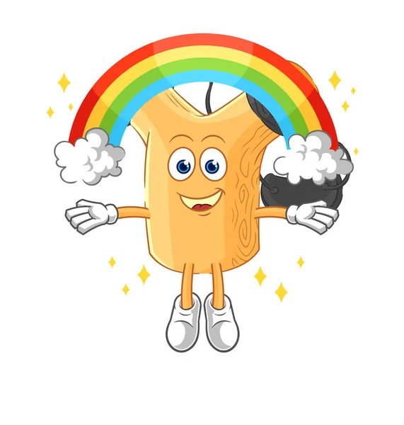Slingshot Rainbow Cartoon Vecto — Stockvektor