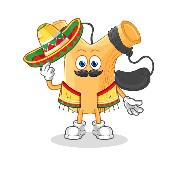 Honda Cultura Bandera Mexicana Mascota Dibujos Animados Vecto — Archivo Imágenes Vectoriales