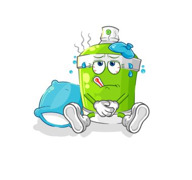 the spray paint sick vector. cartoon characte