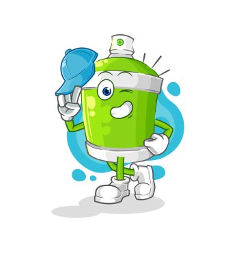 the spray paint young boy character cartoo