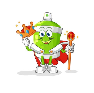 the spray paint king vector. cartoon characte