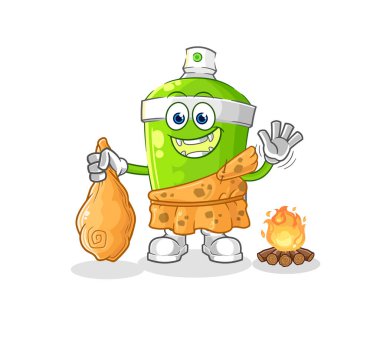 the spray paint ancient cartoon. cartoon mascot vecto