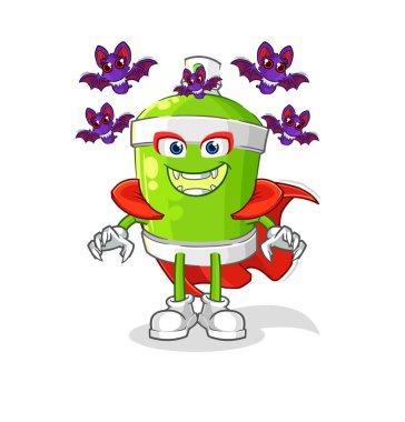 the spray paint Dracula illustration. character vecto