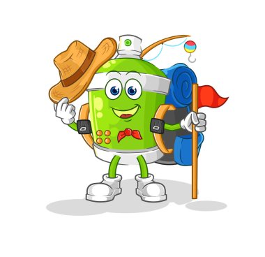 the spray paint scout vector. cartoon characte