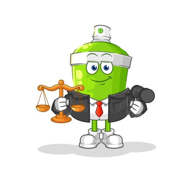 the spray paint lawyer cartoon. cartoon mascot vecto