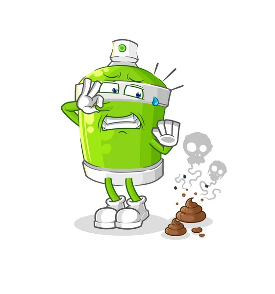 Spray Paint Stinky Waste Illustration Character Vecto — Stock Vector