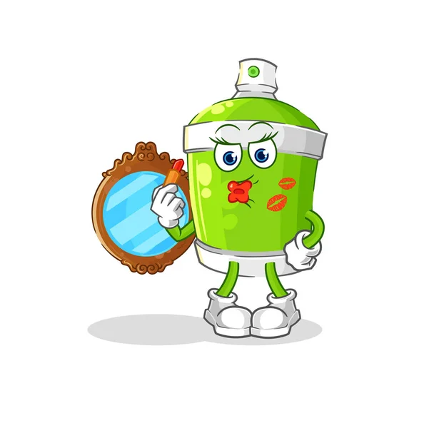 Spray Paint Make Mascot Cartoon Vecto — Stock Vector